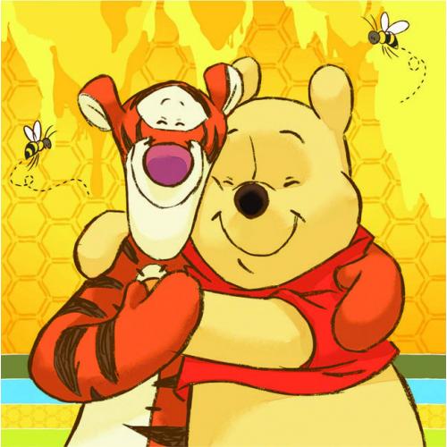 Face towel Winnie the Pooh Friendship