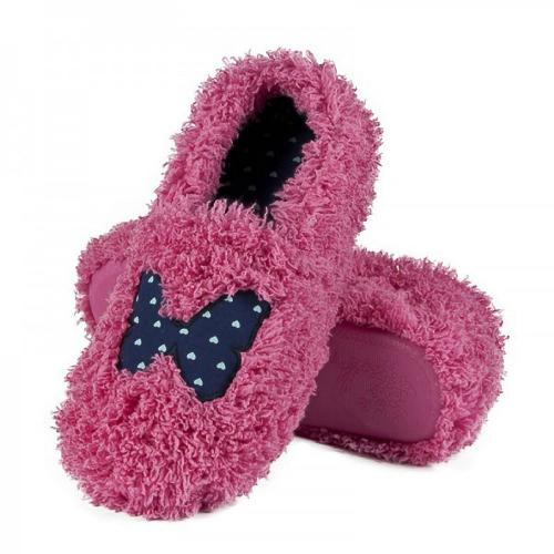 Women domestic fluffy slippers Bow